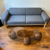 3 Seater Sofa Bed With Wood Legs and Easy Flip Mechanism