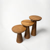 Mushroom End Table Walnut Colour