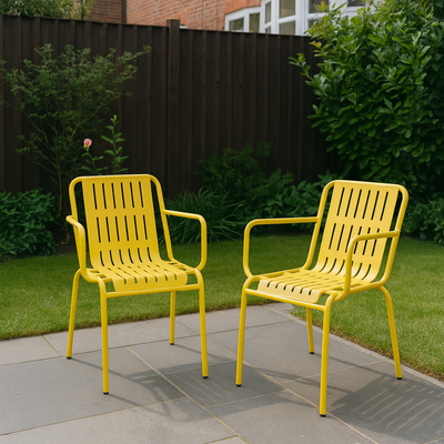 Yellow Outdoor Metal Chairs